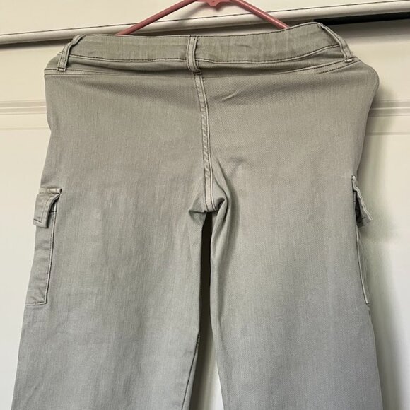 Art Class Tan Gray Wide Leg Cargo Denim Jeans Pants Size 12 - Picture 5 of 6